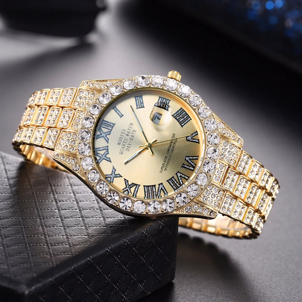 Luxury Unisex Quartz Rhinestone Watch — image 4