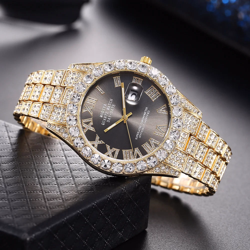 Luxury Unisex Quartz Rhinestone Watch — image 3