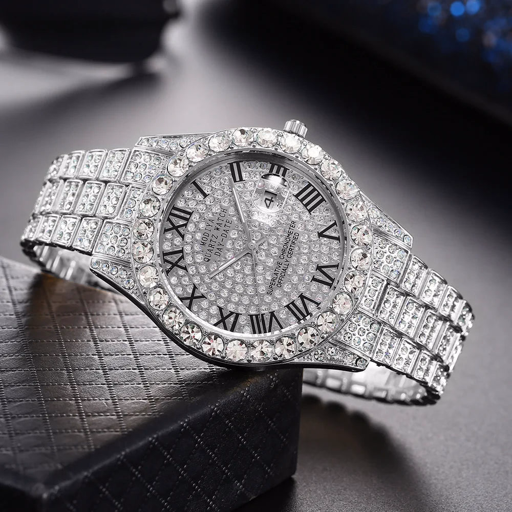 Luxury Unisex Quartz Rhinestone Watch — image 12