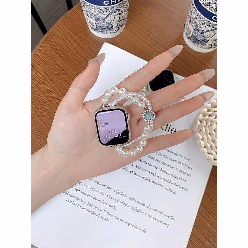 Aurélia Sunflower Pearl Diamond Stainless Steel Band for Apple Watch — image 2