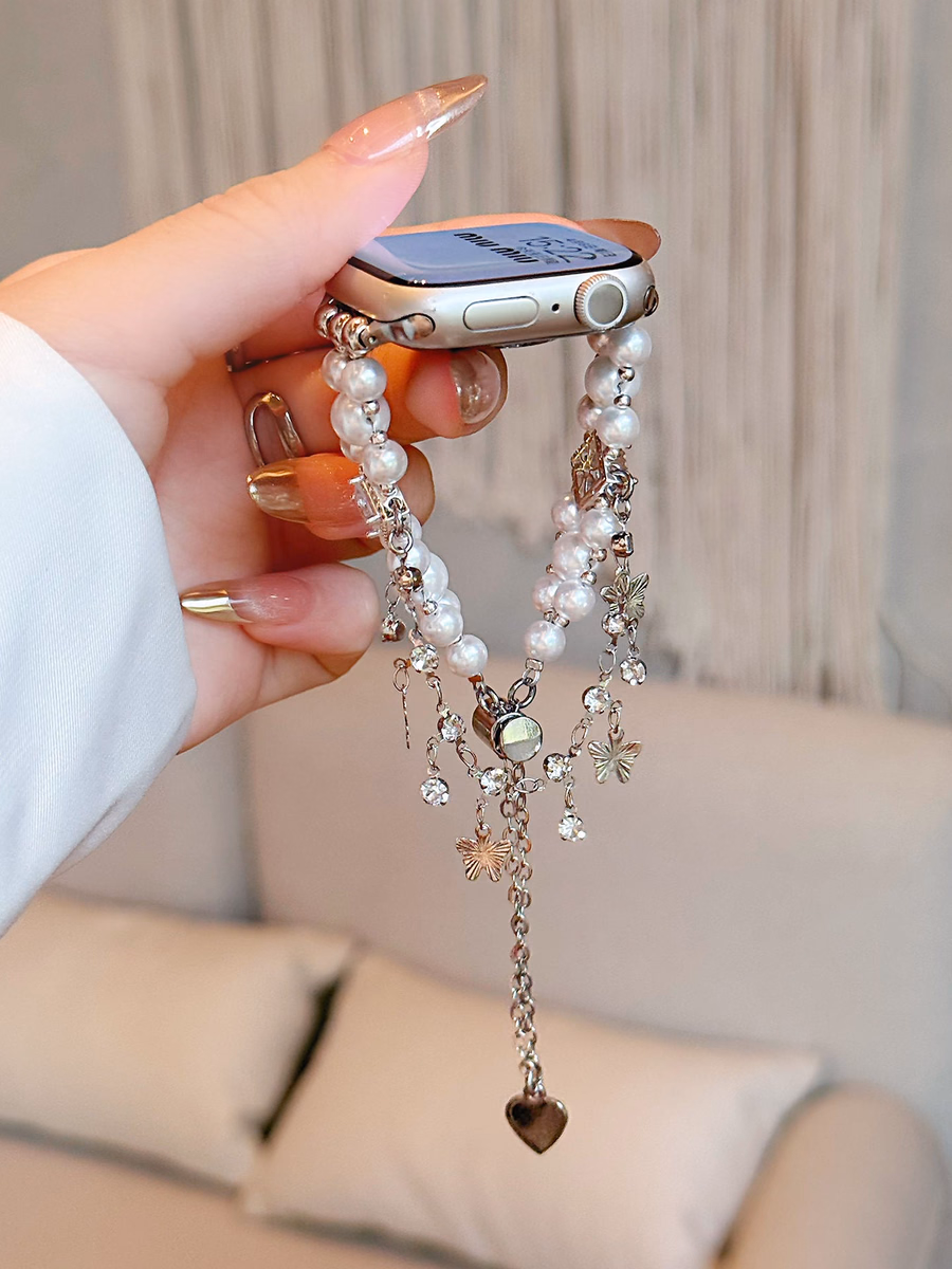 Aurélia Sunflower Pearl Diamond Stainless Steel Band for Apple Watch — image 8