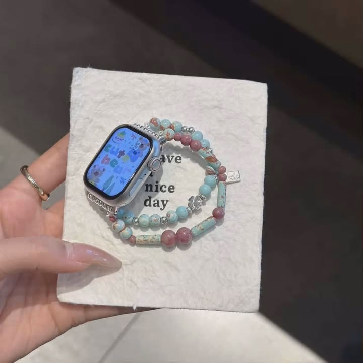 Aurélia Sunflower Pearl Diamond Stainless Steel Band for Apple Watch — image 3