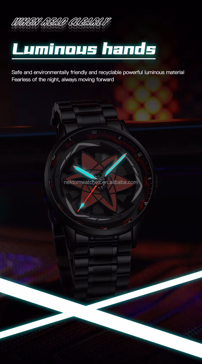 Uchiha Sharingan Watch – 360° Rotating Anime Quartz Timepiece — image 6