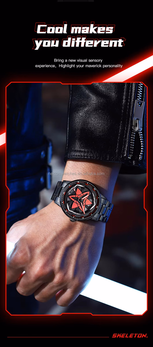 Uchiha Sharingan Watch – 360° Rotating Anime Quartz Timepiece — image 9
