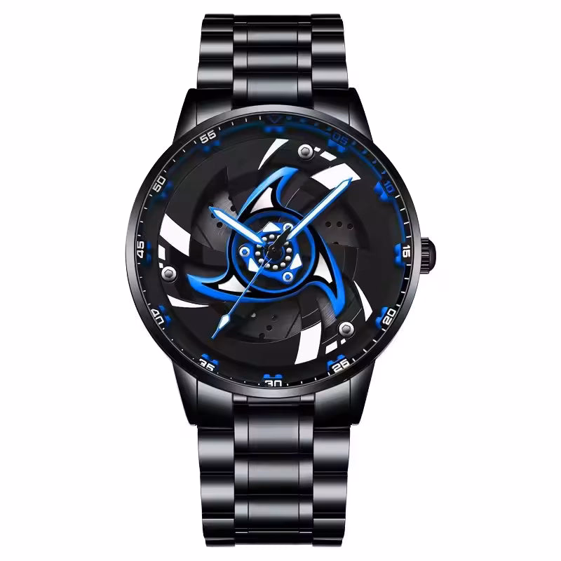 TurboWheel 3D Sports Car Quartz Watch – 42mm Rotating Dial Men’s Business Timepiece — image 3