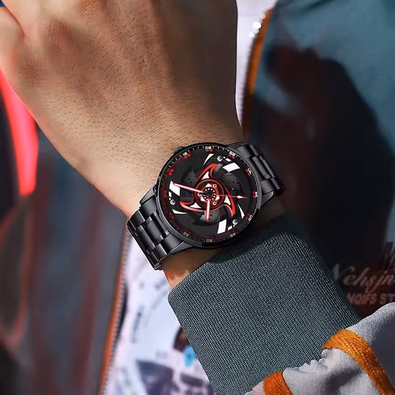 TurboWheel 3D Sports Car Quartz Watch – 42mm Rotating Dial Men’s Business Timepiece — image 8