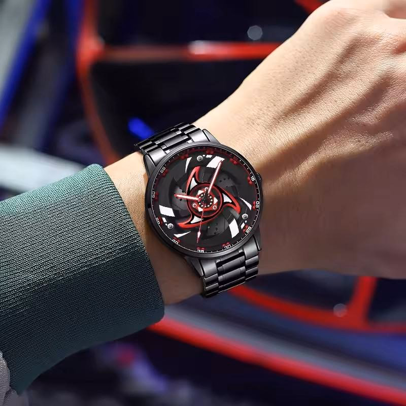 TurboWheel 3D Sports Car Quartz Watch – 42mm Rotating Dial Men’s Business Timepiece — image 7