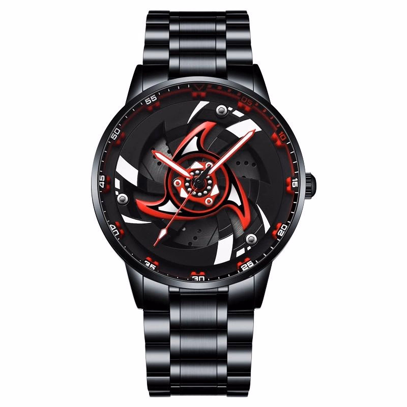 TurboWheel 3D Sports Car Quartz Watch – 42mm Rotating Dial Men’s Business Timepiece — image 5