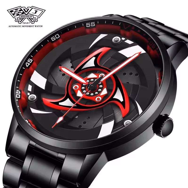 TurboWheel 3D Sports Car Quartz Watch – 42mm Rotating Dial Men’s Business Timepiece — image 4