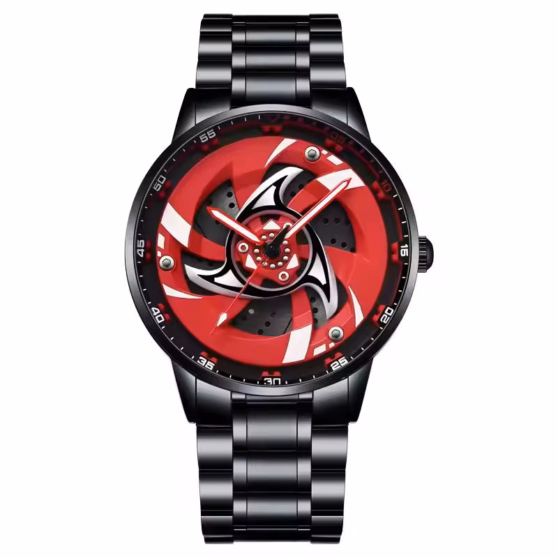 TurboWheel 3D Sports Car Quartz Watch – 42mm Rotating Dial Men’s Business Timepiece — image 2