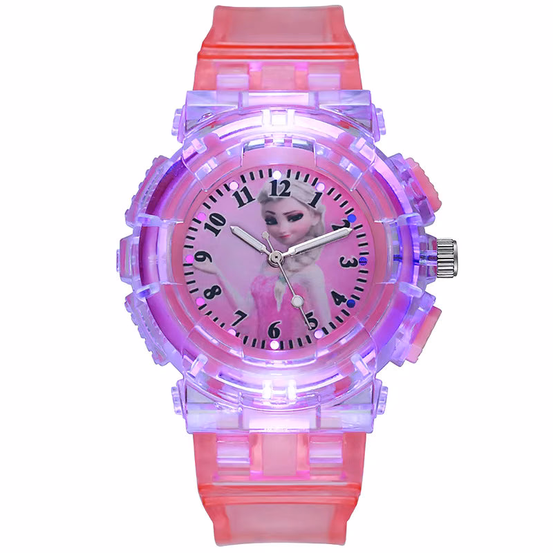 Cute Cartoon Kids Watch with Sparkling Glitter – Ice Princess Quartz for Girls — image 6