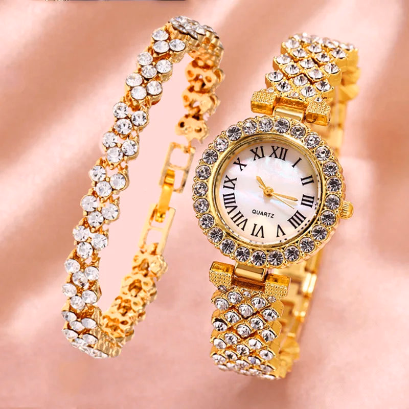 Luxury Crystal Rose Gold Women's Watch Gift Set — image 3