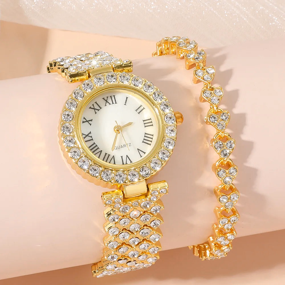 Elegant Women's Watch & Jewelry Set with Necklace, Bracelet, Earrings — image 3
