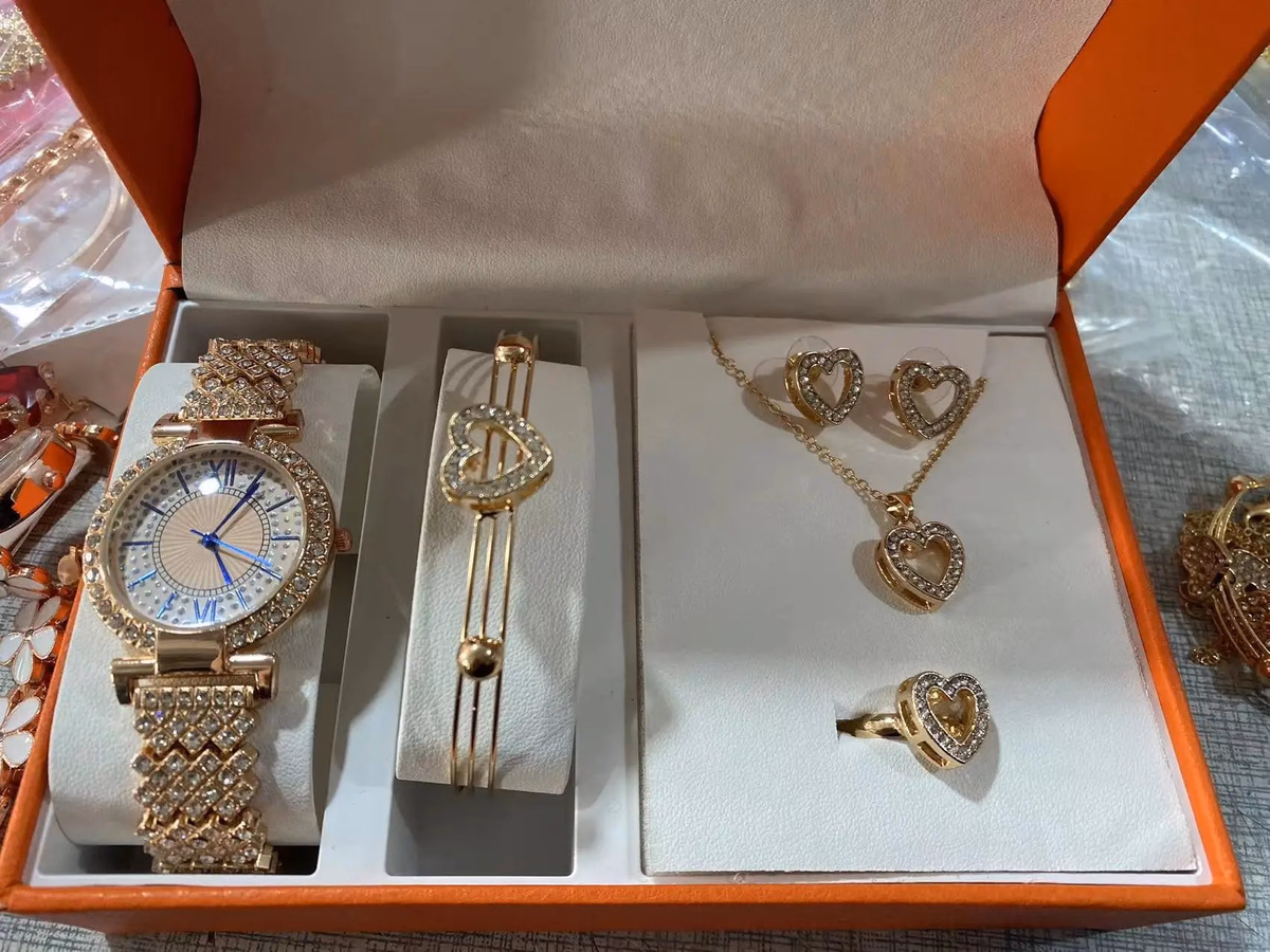 Elegant Women's Watch & Jewelry Set with Necklace, Bracelet, Earrings — image 14