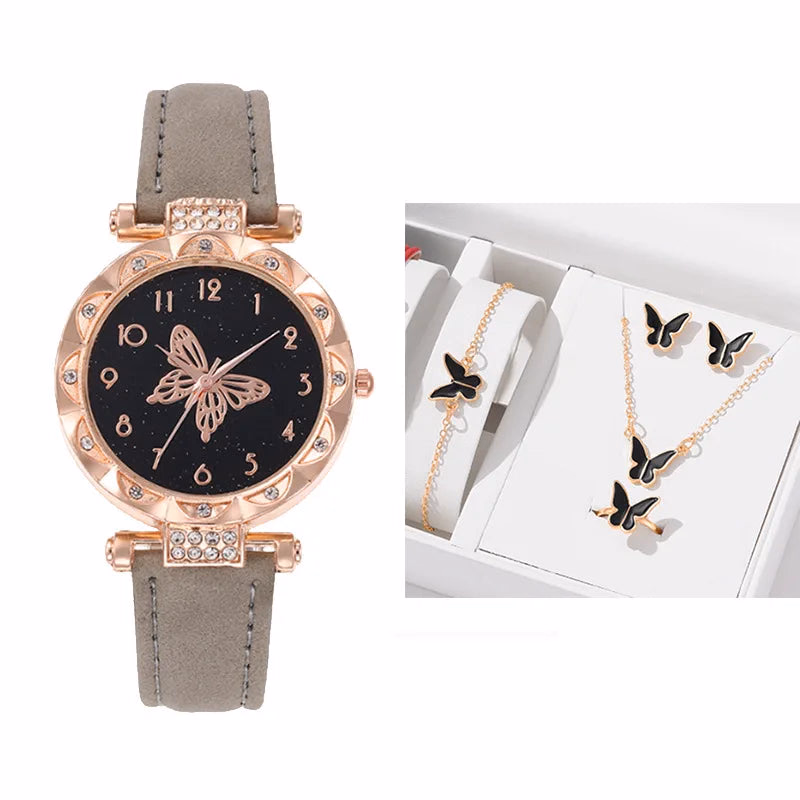Women's Butterfly Quartz Watch with Lotus Shell — image 8