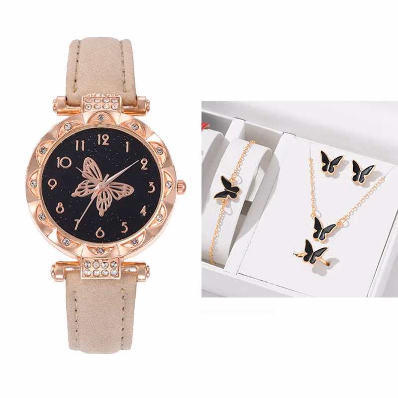 Women's Butterfly Quartz Watch with Lotus Shell — image 6