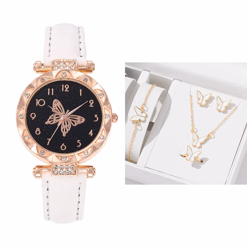 Women's Butterfly Quartz Watch with Lotus Shell — image 5