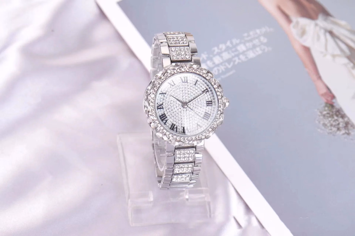 Gypsophila Diamond Quartz Watch with Roman Numerals — image 6