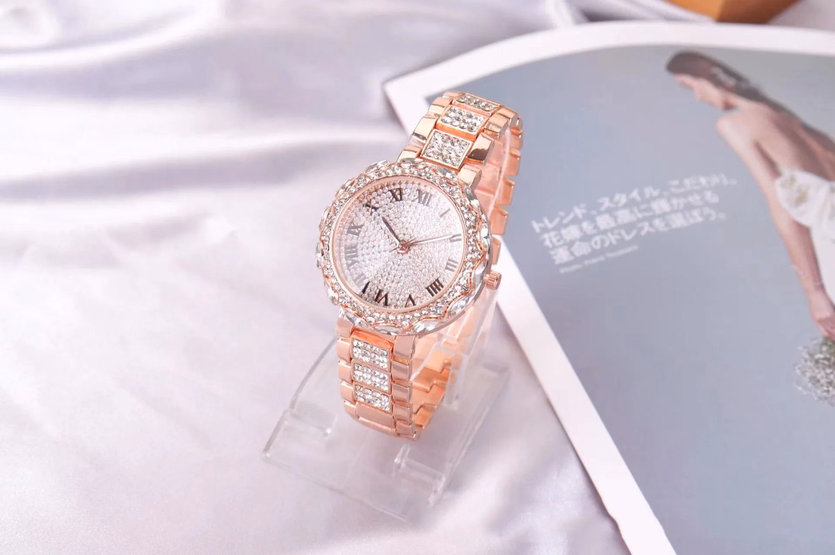 Gypsophila Diamond Quartz Watch with Roman Numerals — image 8