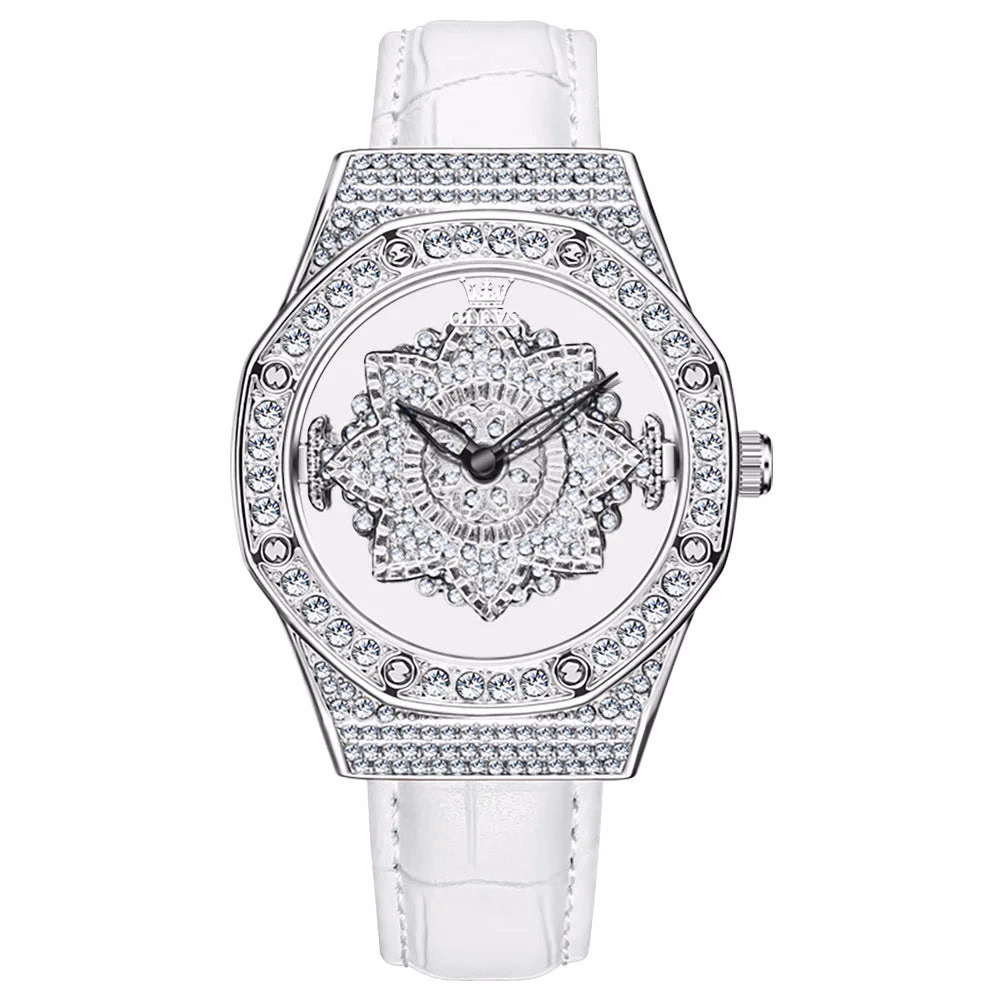 OLEVS Women's Luxury Luminous Quartz Watch with Leather Strap — image 9