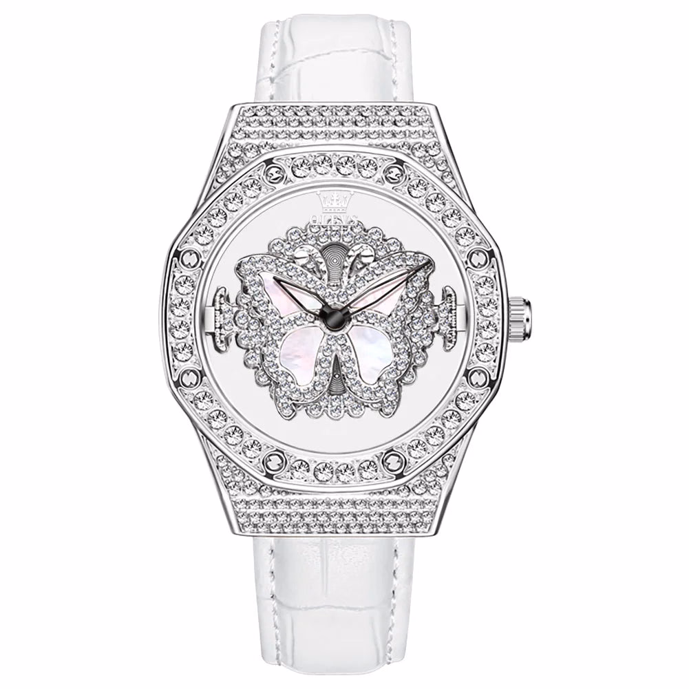 OLEVS Women's Luxury Luminous Quartz Watch with Leather Strap — image 7