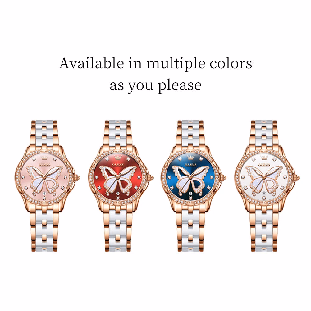 OLEVS Women's Luxury Diamond Stainless Steel Watch — image 6