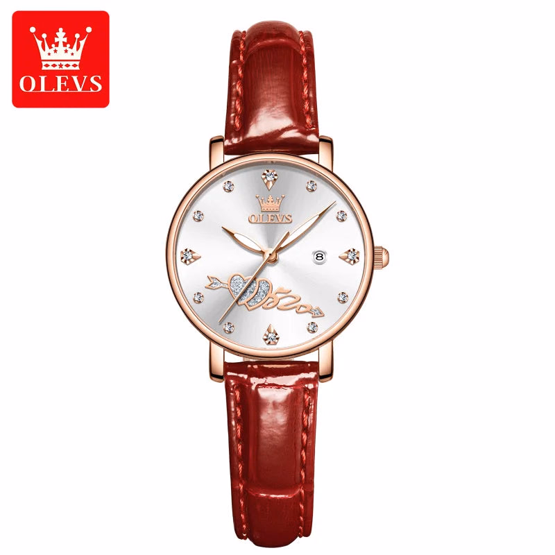 OLEVS Leather Belts & Luminous Quartz Watches Gift Set for Women — image 2