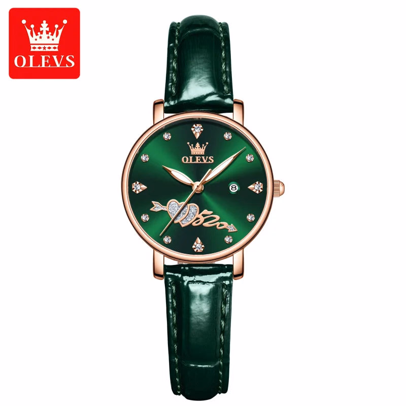 OLEVS Leather Belts & Luminous Quartz Watches Gift Set for Women — image 4