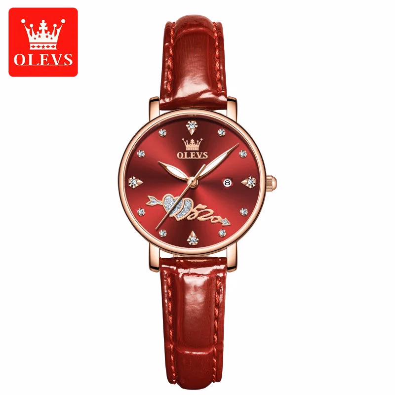 OLEVS Leather Belts & Luminous Quartz Watches Gift Set for Women — image 3