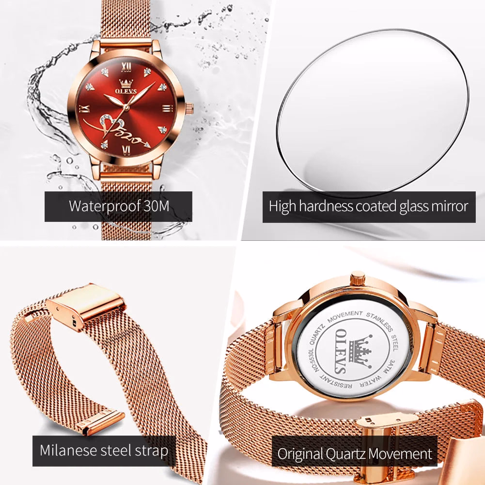 OLEVS Women's Luxury Waterproof Quartz Watch — image 6