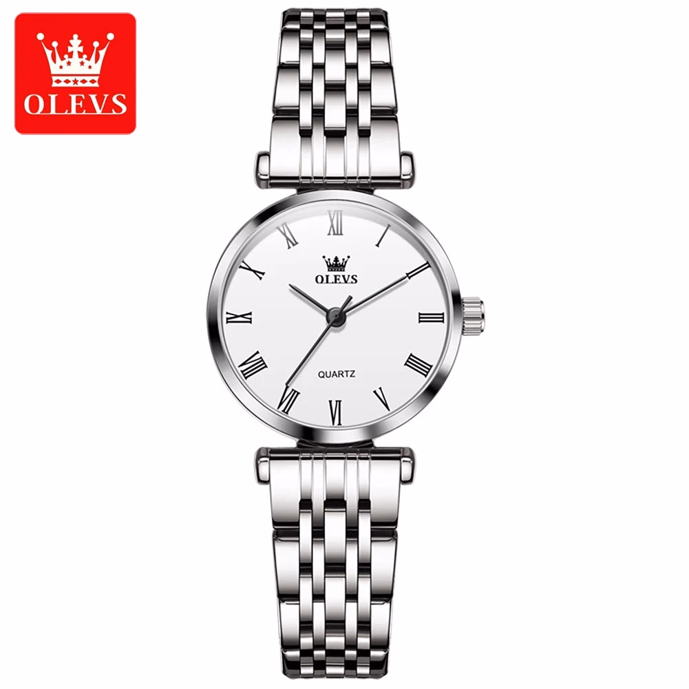 OLEVS Gold Stainless Steel Quartz Couple Watches — image 11