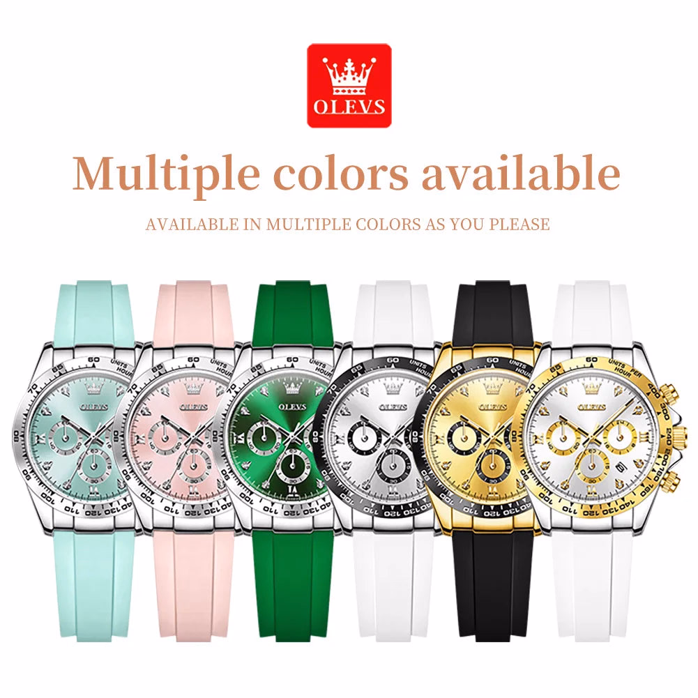 OLEVS Women's Quartz Chronograph Watch 38mm Waterproof — image 5