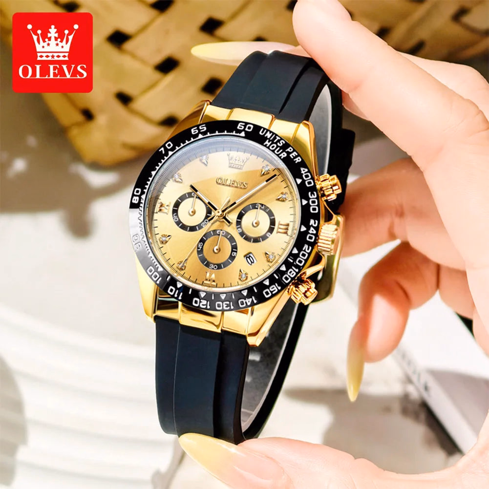 OLEVS Women's Quartz Chronograph Watch 38mm Waterproof