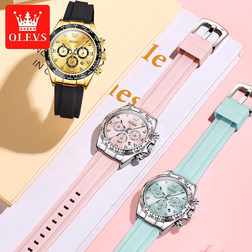 OLEVS Women's Quartz Chronograph Watch 38mm Waterproof — image 3