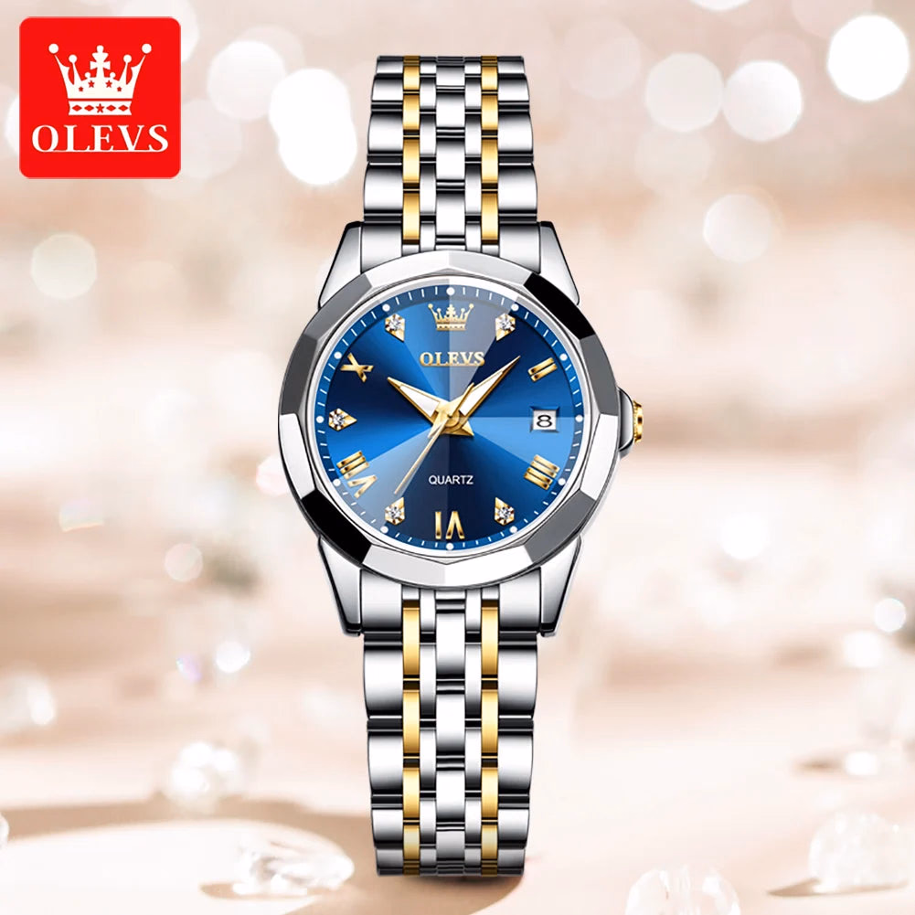OLEVS Ultra-Thin Women's Waterproof Stainless Steel Quartz Watch