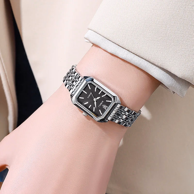 Luxury Women's Stainless Steel Square Quartz Watch — image 7