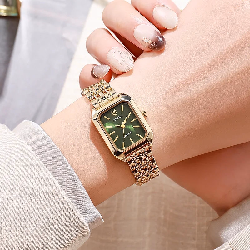 Luxury Women's Stainless Steel Square Quartz Watch — image 4