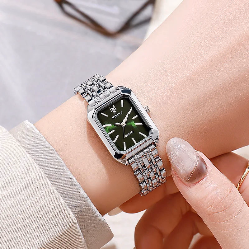 Luxury Women's Stainless Steel Square Quartz Watch — image 9