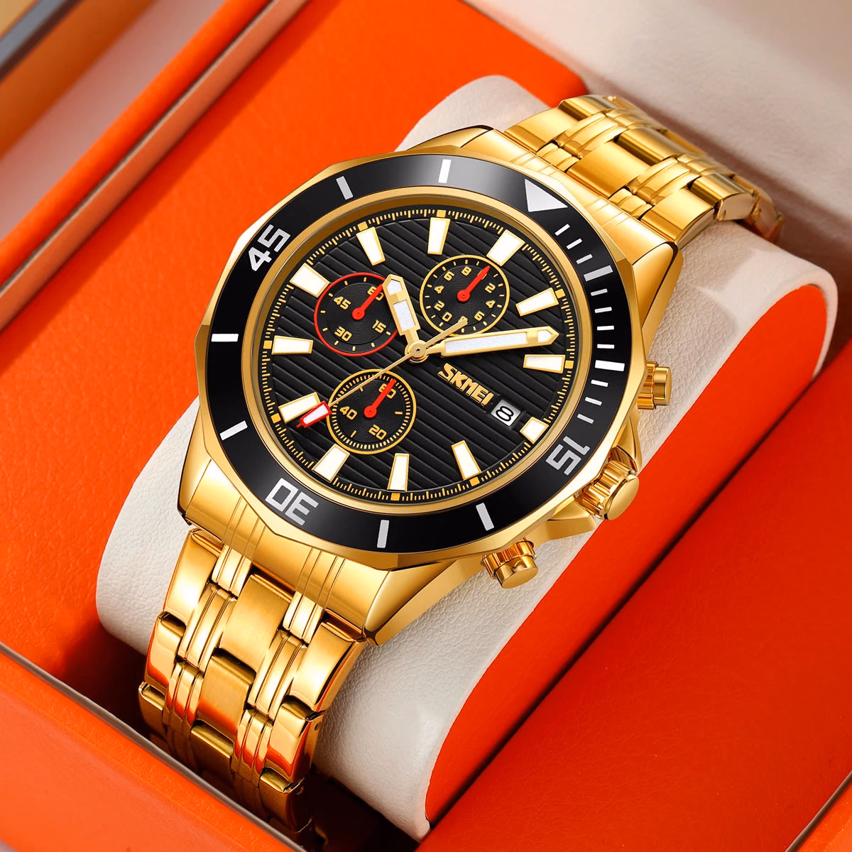 Men's Quartz Watch, Alloy Case, 3ATM Waterproof