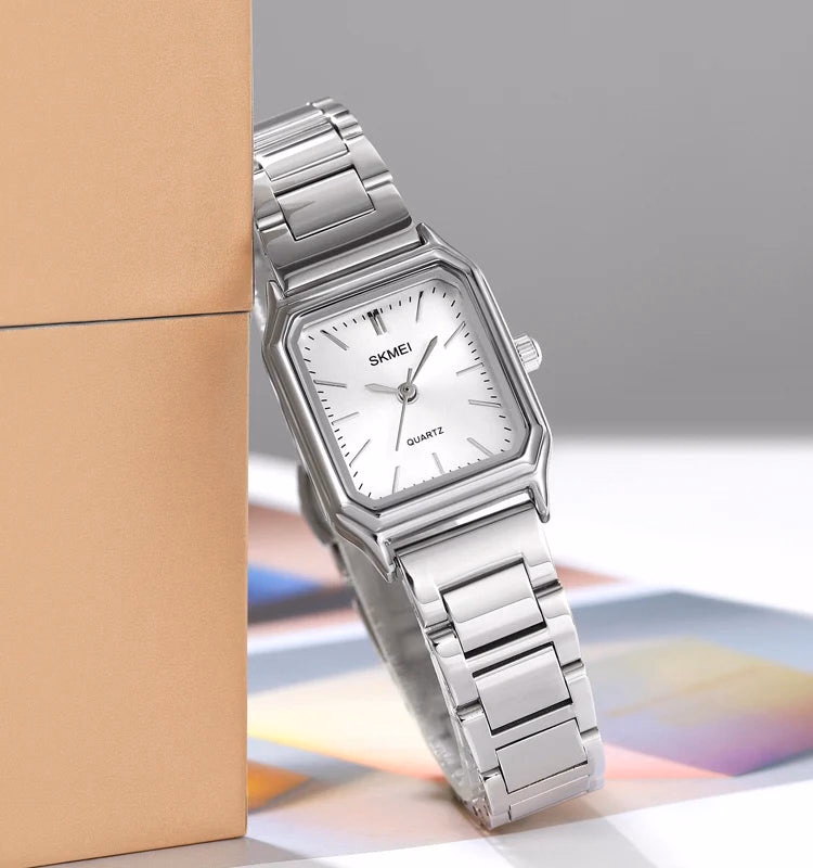 Women's Luxury Quartz Watch Stainless Steel Waterproof Square — image 3