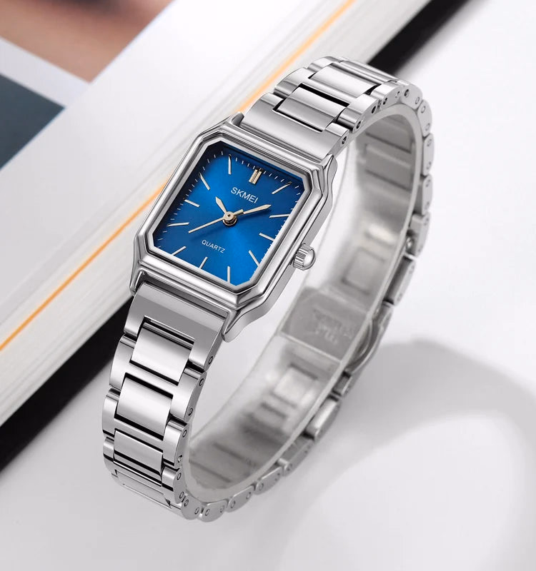 Women's Luxury Quartz Watch Stainless Steel Waterproof Square — image 2