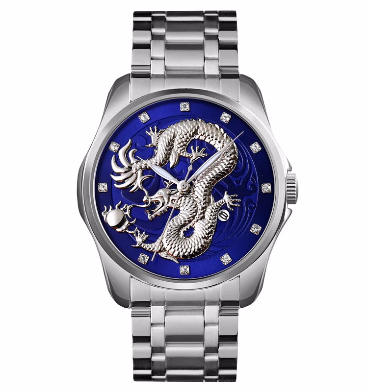 Men's Gold Dragon Quartz Watch — image 14