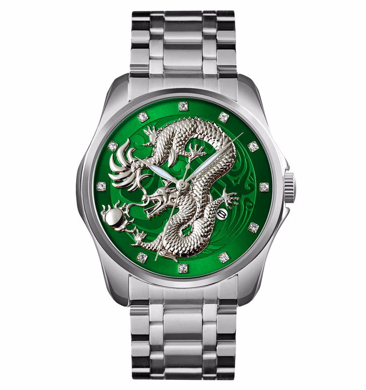 Men's Gold Dragon Quartz Watch — image 13