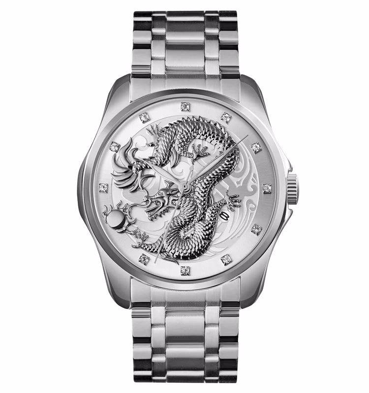 Men's Gold Dragon Quartz Watch — image 12