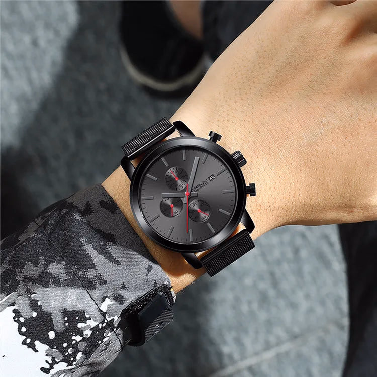 CRRJU Men's Luxury Stainless Steel Waterproof Quartz Watch — image 4