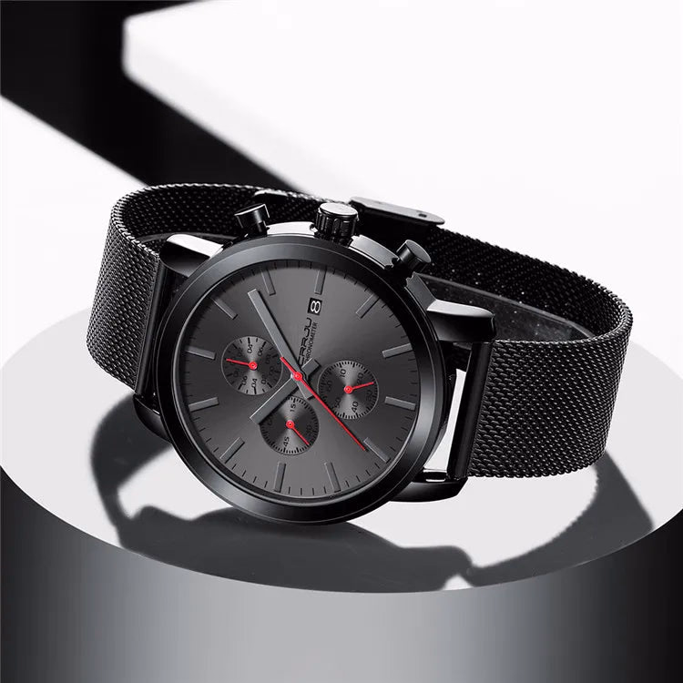 CRRJU Men's Luxury Stainless Steel Waterproof Quartz Watch — image 5