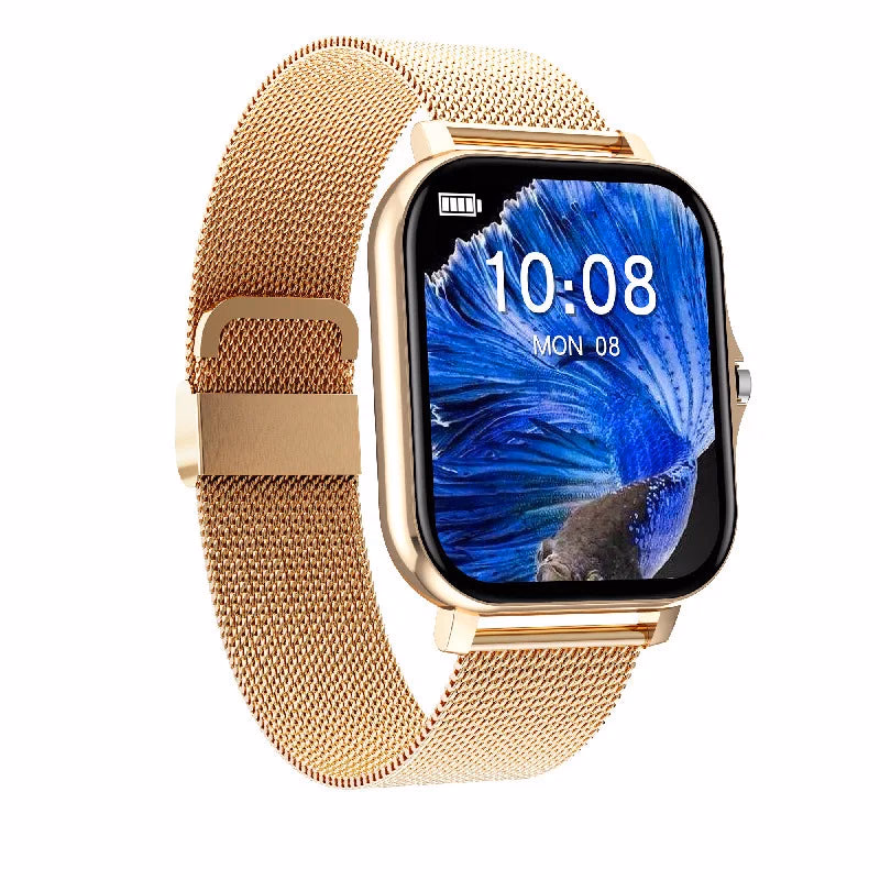 Men's 2026 Stainless Steel Smartwatch Waterproof Black/Gold — image 13