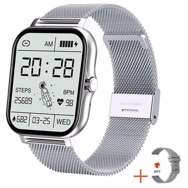 Men's 2026 Stainless Steel Smartwatch Waterproof Black/Gold — image 8