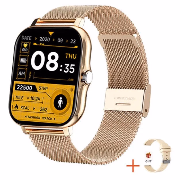 Men's 2026 Stainless Steel Smartwatch Waterproof Black/Gold — image 14
