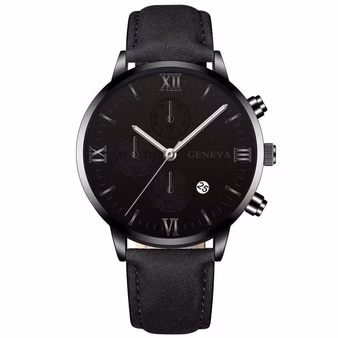 Men's Quartz Sports Watch with Leather Strap and Calendar — image 20